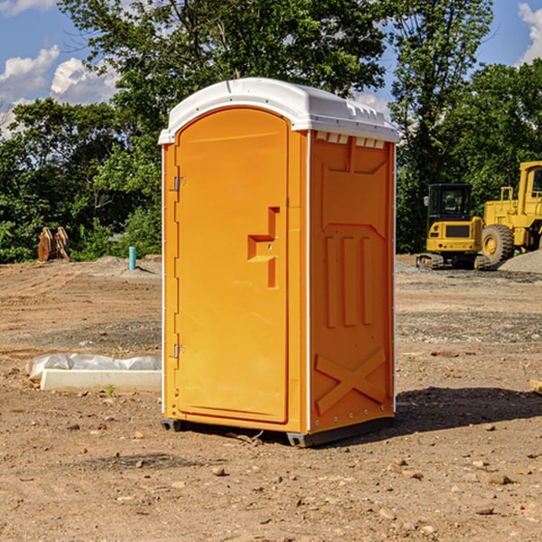 how often are the portable restrooms cleaned and serviced during a rental period in Costa Mesa California